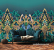 Lounge, lounge featuring statement Resene wallpaper