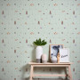 Child's room, kids room featuring statement Resene wallpaper