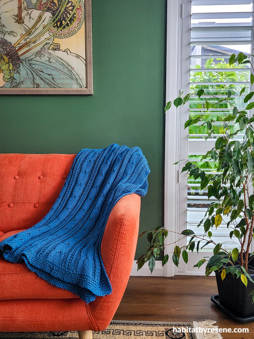 Grey green living area in Resene Tom Thumb