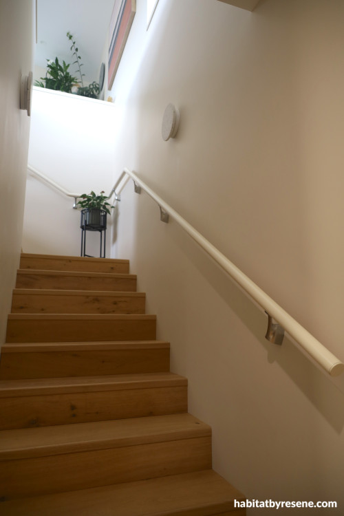 Stairwell in Resene Half Fossil.