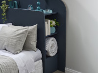 Make a DIY bedhead with shelves