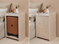 How to make a side table with suitcase storage