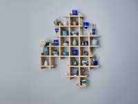 Make a wood-stained shelf to display your trinkets