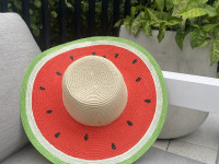 Create a DIY watermelon hat