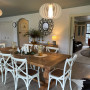 Dining room, neutral dining room, dining room featuring Resene Alabaster