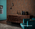 Living area, living area featuring moody Resene statement wallpaper