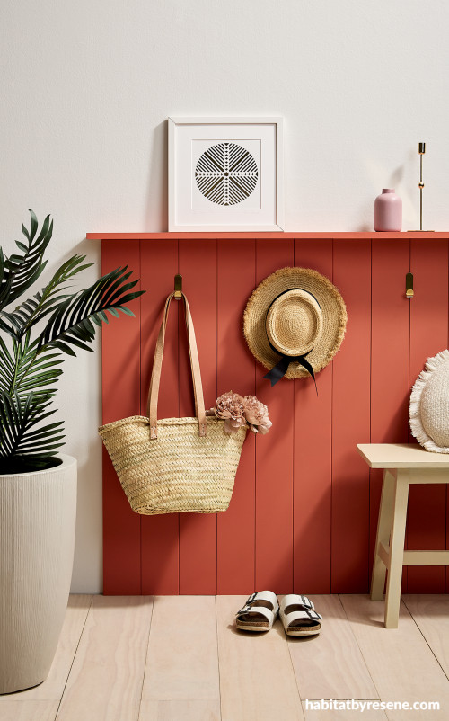 Entryway featuring Resene Apple Blossom