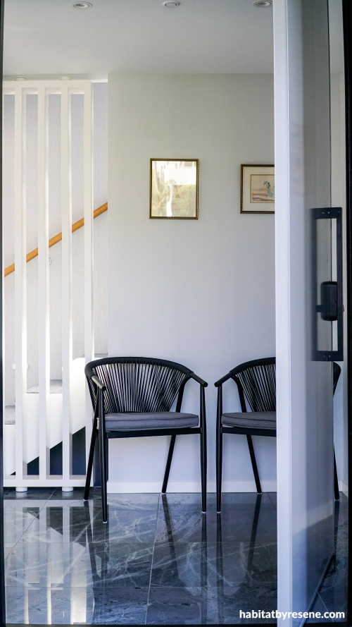 Entranceway, neutral entranceway, black and white entranceway