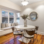 Dining area painted in Resene Black White