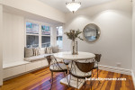 Dining area painted in Resene Black White