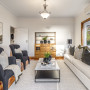 Living room painted in Resene Black White