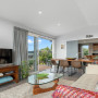 Living room painted in Resene Concrete