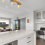 Kitchen and dining area painted in Resene Concrete