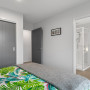 Bedroom painted in Resene Concrete
