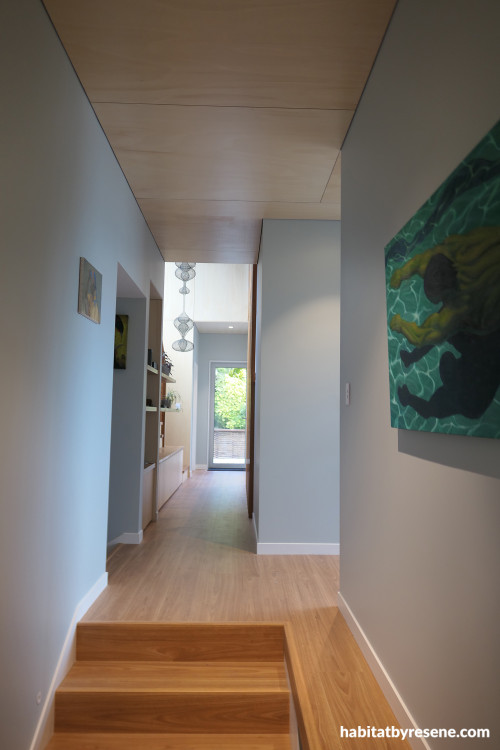 Hallway painted in Resene Half Emerge