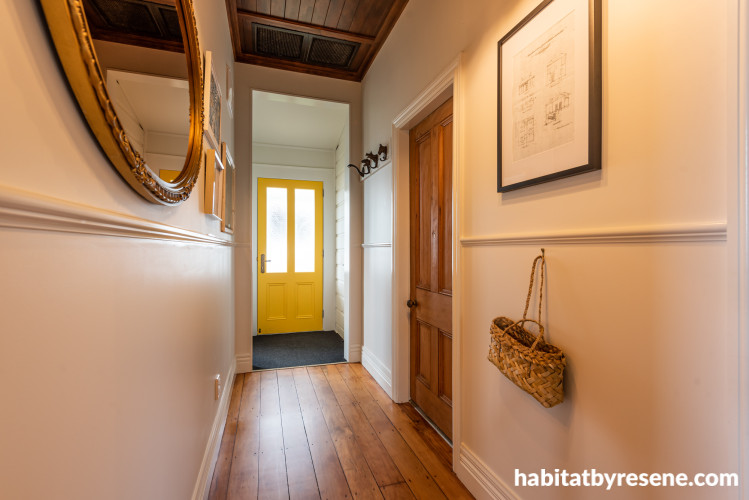 Hallway painted in Resene Milk White