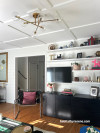walls are painted in Resene Rice Cake and ceiling in Resene Ceiling Paint White.