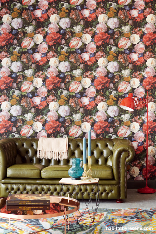 Resene floral wallpaper