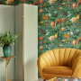 Sitting room, sitting room featuring statement wallpaper, sitting room featuring floral wallpaper