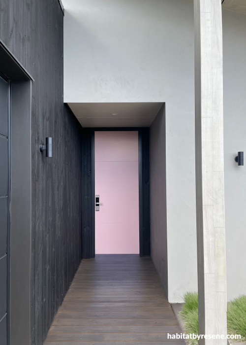 Entranceway painted in Resene Paper Doll and Resene Woodsman Whitewash