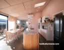 Kitchen and dining area painted in Resene Soothe