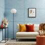 Living area painted in Resene Nepal with ‘tile’ paint effect in Resene FX Paint Effects Medium mixed with Resene Frozen