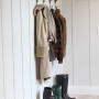 Entranceway with walls and panelling painted in Resene Ash