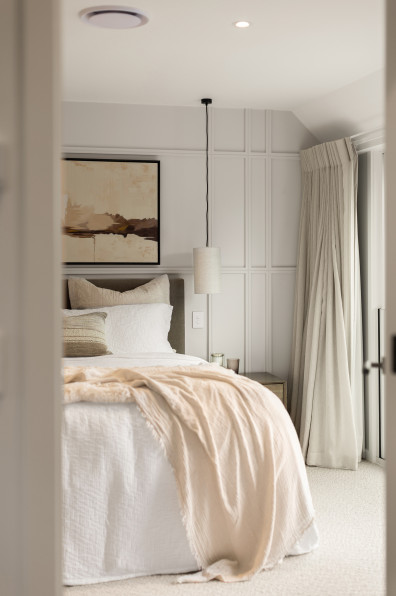 Clever design and soft tones for a compact home