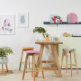 Upcycling, Bright Colours, Painted Furniture, Pop Art, Resene XOXO, Refurbished Kitchen Stools