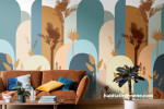 Wallpaper brings tropical vibe to living space