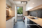 Kitchen, kitchen featuring Resene Black and Resene Triple Stonehenge