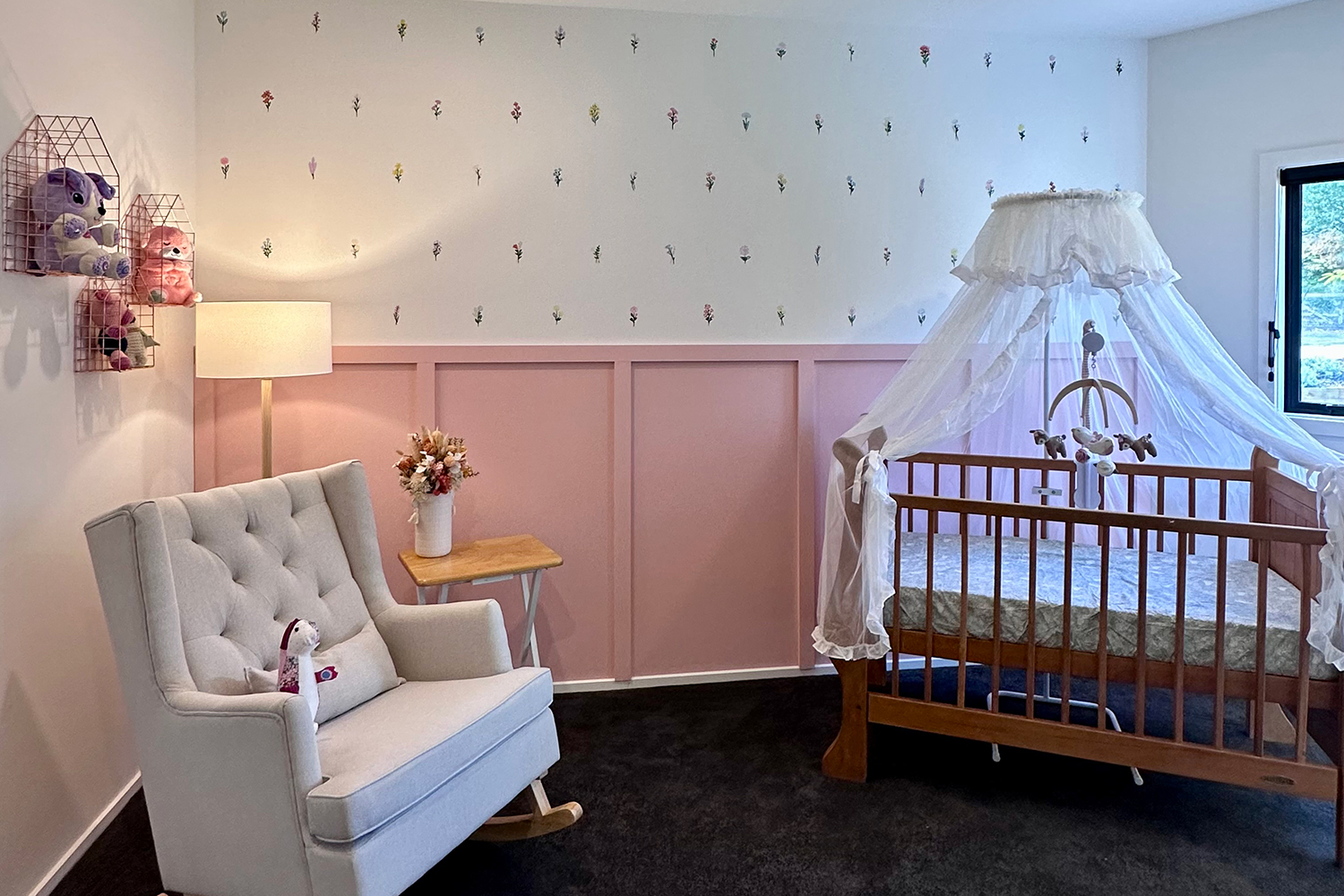 A blooming nursery: Kelly’s hand-painted floral haven for baby Maisy ...