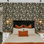 Bedroom, bedroom featuring statement Resene Wallpaper