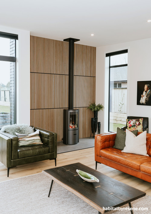 Living area featuring Resene Half Albescent White