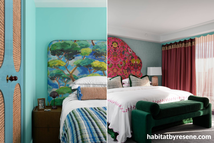 Bedroom featuring walls in Resene Aqua