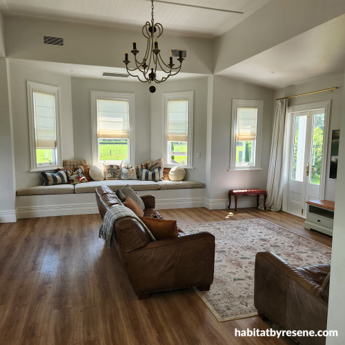 Living room painted in neutral Resene Sea Fog