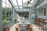 Sunroom painted in Resene Smoky Green
