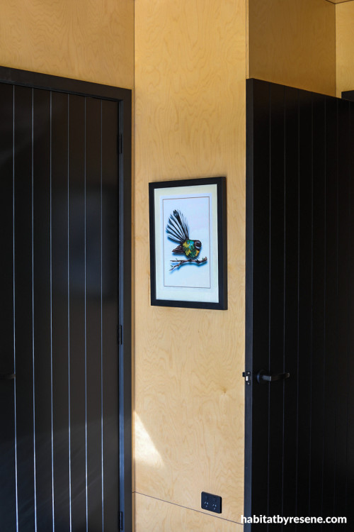 Doors and trims painted in Resene Black