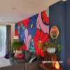 Floral mural painted in multiple Resene colours