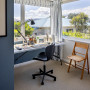 Blue home office