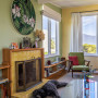 green and yellow lounge