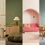 Living room and dining room spaces
