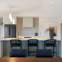 Grey-blue and white kitchen