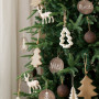 Christmas decorations featuring rustic and natural colours
