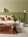 Bedroom, bedroom featuring olive green walls