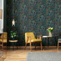 Living room, living room featuring floral Resene Wallpaper