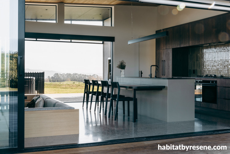 Kitchen featuring walls painted in Resene Quarter Wan White
