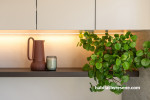 Kitchen cabinets painted in earthy neutral Resene Truffle