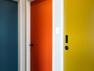 A colourful mid-century-inspired Wellington apartment