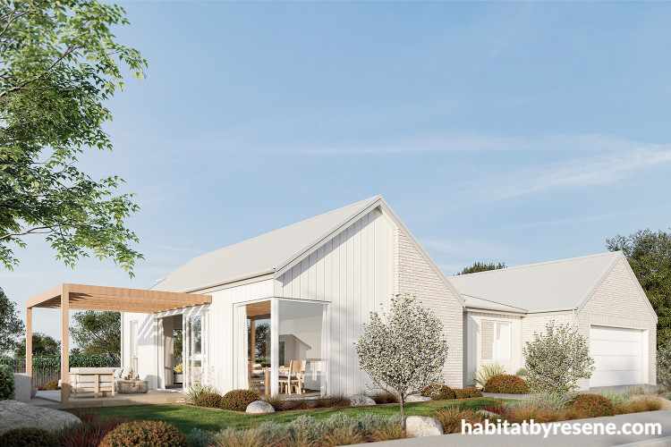 House exterior painted in Resene Half Milk White